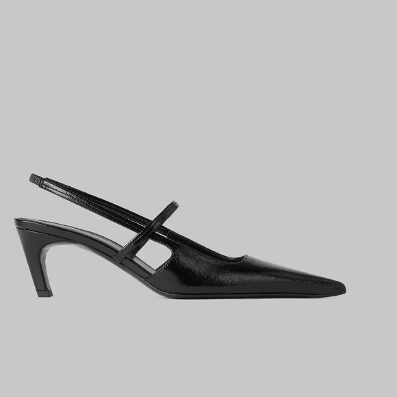 Toteme NEW, NEVER WORN! Sharp crackled-leather slingbacks SIZE 39 EU / 9 US - Picture 3 of 8